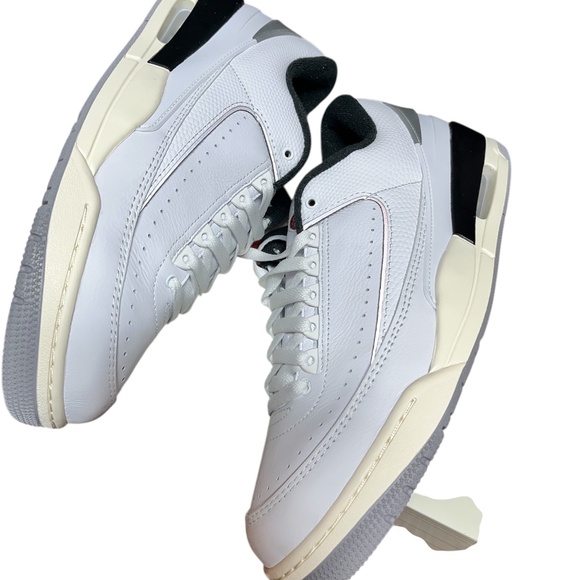 Nike Air Jordan 2/3 Men’s Shoes in White/Fire Red/Cement Gray/Sail Size-12 main image 8